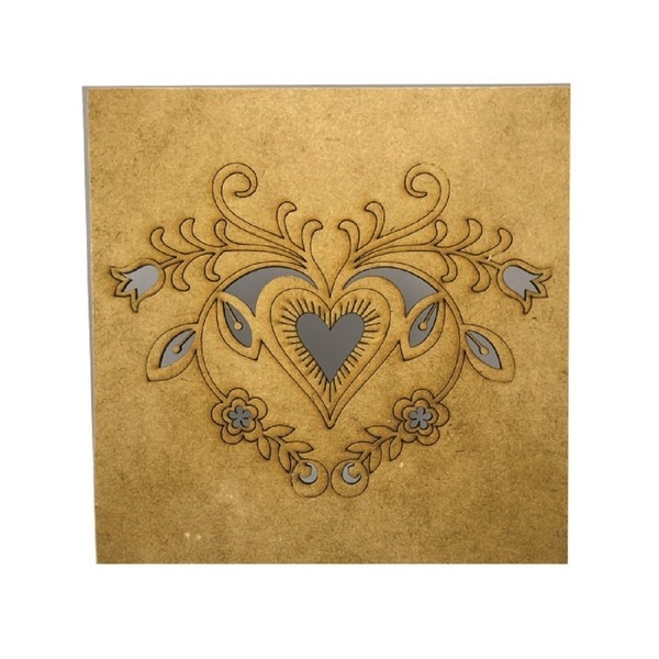 Caixa Em Mdf Com Tampa Trabalhada A Laser Bordado Cru C 16x16