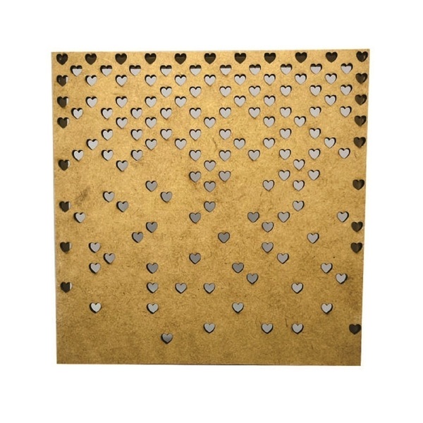 Caixa Em Mdf Com Tampa Trabalhada A Laser Chuva Coração Cru A