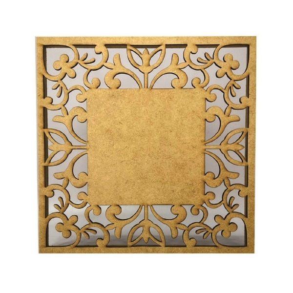 Caixa Em Mdf Com Tampa Trabalhada A Laser Convite Arabesco Cr