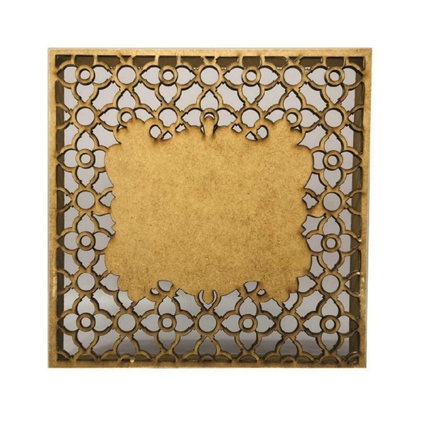 Caixa Em Mdf Com Tampa Trabalhada A Laser Convite Barroco Cru