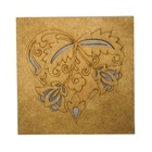 Caixa Em Mdf Com Tampa Trabalhada A Laser Coração Bordado Cru