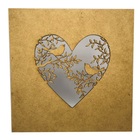 Caixa Em Mdf Com Tampa Trabalhada A Laser Coração Pássaros Cr