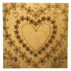 Caixa Em Mdf Com Tampa Trabalhada A Laser Coração Riscado Cru