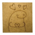 Caixa Em Mdf Com Tampa Trabalhada A Laser Flor De Amor Cru C