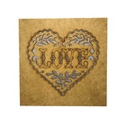 Caixa Em Mdf Com Tampa Trabalhada A Laser Love Cru D 20x20cm