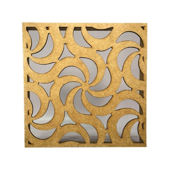 Caixa Em Mdf Com Tampa Trabalhada A Laser Moinho Cru C 16x16c