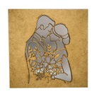 Caixa Em Mdf Com Tampa Trabalhada A Laser Noivos Buquê Cru D