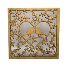 Caixa Em Mdf Com Tampa Trabalhada A Laser Passaros Renda Cru