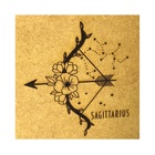Caixa Em Mdf Horóscopo Sagitário Cru 21x21x8cm - Decorss