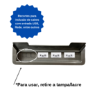 Caixa Embutir P/ Mesa Móveis 3 Tomadas 10a New Slim Moderno E