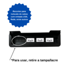 Caixa Embutir P/ Mesa Móveis 3 Tomadas 10a New Slim Moderno P