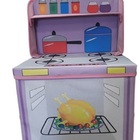 Caixa Fogãozinho Cozinha Infantil Porta Brinquedos Organibox