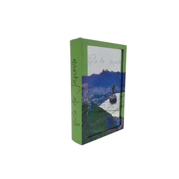 Caixa L'hermitage Livro Cidades C/ Espelho 26cm Verde 30525