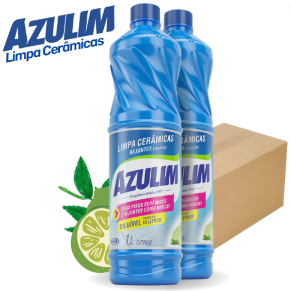 Caixa Limpa Cerâmicas E Azulejos Azulim Citrus 1l Atacado C/1