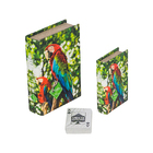 Caixa Livro Com 2 Peças E Cartas Arara Vermelha