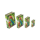 Caixa Livro Com 4 Peças Arara Vermelha Amazônia