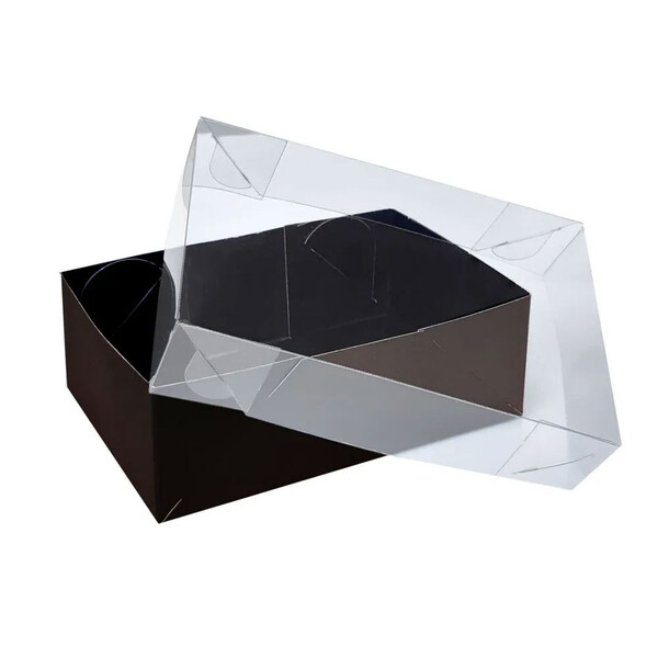 Caixa Marrom Com Tampa De Acetato Para 12 Doces - Plac