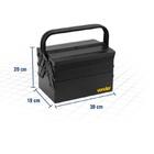 Caixa Metálica Para Ferramentas Sanfonada 300x190x200mm