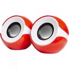 Caixa Multimidia 2.0 5w Rms Cs-69 Vermelha/branca Exbom