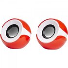 Caixa Multimidia 2.0 5w Rms Cs-69 Vermelha/branca Exbom