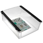 Caixa Organizadora de Plástico Retangular Natural 36X26X11cm Vasado Ordene