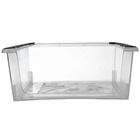 Caixa Organizadora de Plástico Retangular Natural 36X26X11cm Vasado Ordene