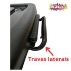 Caixa Organizador Container Rodas Trava 54 5 L Cinza Plasnew