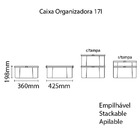 Caixa Organizadora 17l Transparente Basic Tramontina