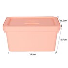 Caixa Organizadora 3 Litros Com Tampa Empilhável - Rosa Claro