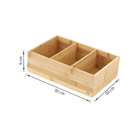 Caixa Organizadora 3 Seções Bambu Keep 5L 9x20x30cm OU