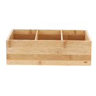 Caixa Organizadora 3 Seções Bambu Keep 5L 9x20x30cm OU