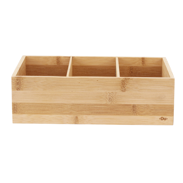Caixa Organizadora 3 Seções Bambu Keep 5L 9x20x30cm OU