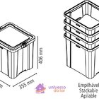Caixa Organizadora 42l Transparente Basic Tramontina