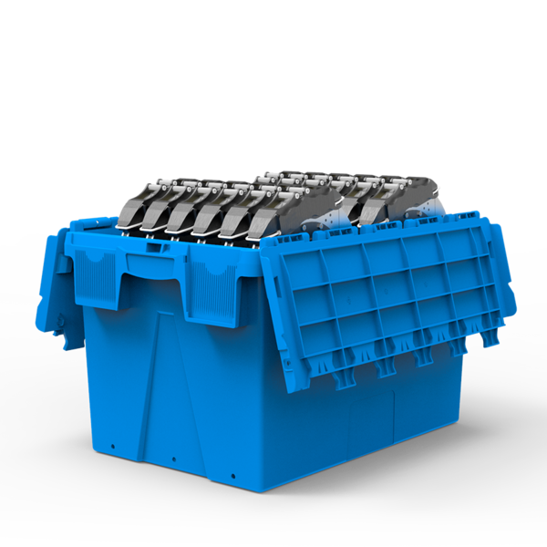 Caixa Organizadora Alc 64l Azul - 600x400x370 Mm - Ecoboxes
