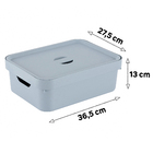 Caixa Organizadora Azul Glacial Plástico 13x27,5x36,5cm Nordi OU