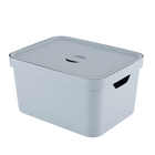 Caixa Organizadora Azul Glacial Plástico 24,5x36x45cm Nordi OU