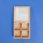 Caixa Organizadora Bambu e Palha Natural 2L 7,5x16,5x16,5cm Oikos