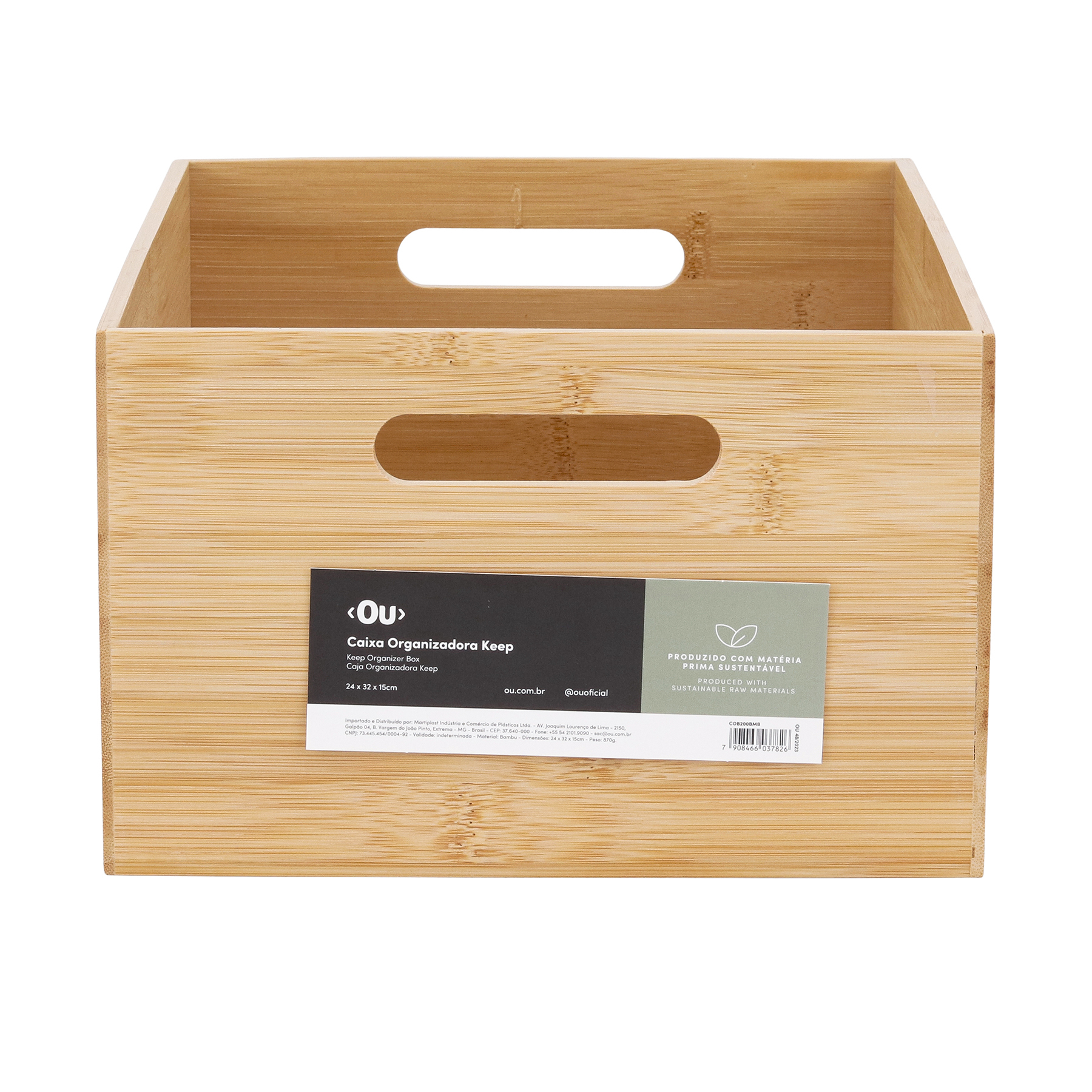Caixa Organizadora Bambu Keep 15x24x32cm OU | Leroy Merlin