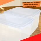 Caixa Organizadora Branco Transparente Plasvale 38 Litros