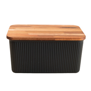 Foto de Caixa Plástico e Acácia Preta 18x13x27,5cm Oikos