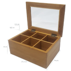 Caixa Organizadora Chás Porta Sachês De Chá Bambu Cozinha