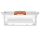 Caixa Organizadora Com Tampa Em Plastico 40 Litros Transparen