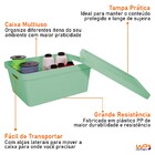 Caixa Organizadora Com Tampa Empilhável 10 Litros 38x26cm  -