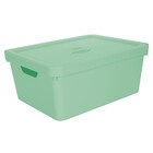 Caixa Organizadora Com Tampa Empilhável 10 Litros 38x26cm  -