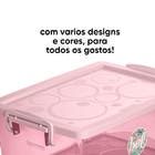 Caixa Organizadora Com Trava 7,5 L Rose