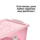 Caixa Organizadora Com Trava 7,5 L Rose