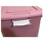 Caixa Organizadora Container 80 Trava/roda Plasnorthon - Rosa