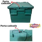 Caixa Organizadora Container Forte Verde 47 Lt Trava Plasnew