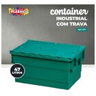 Caixa Organizadora Container Forte Verde 47 Lt Trava Plasnew