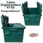 Caixa Organizadora Container Forte Verde 47 Lt Trava Plasnew